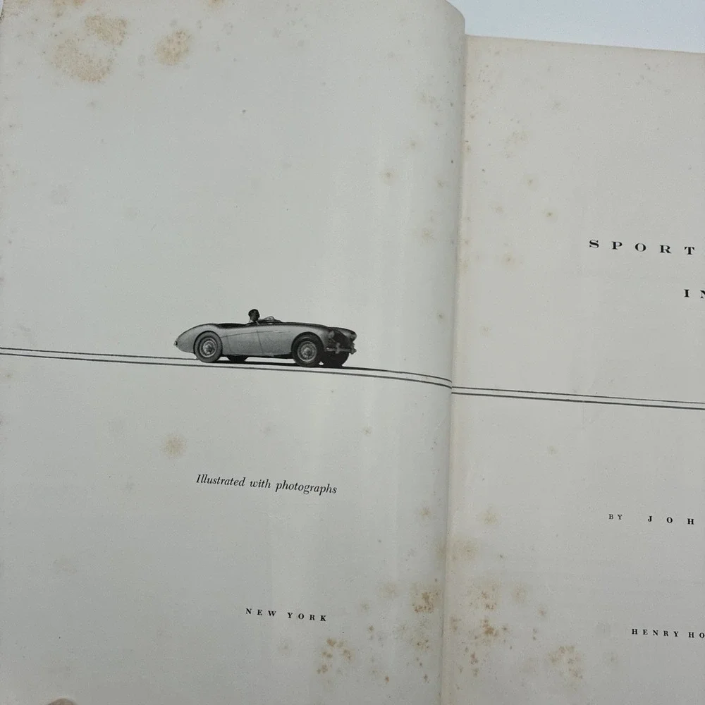 Sports Cars in Action John R Bond 1954 Hardcover 1st Ed Vintage Automotive Book